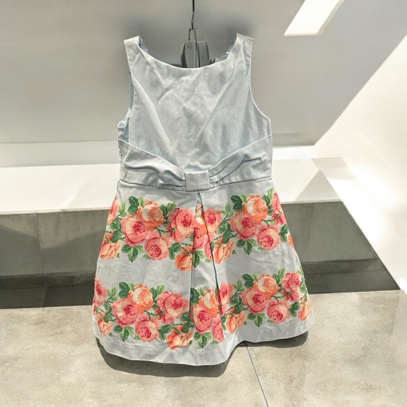 JANIE And JACK All Abloom Little Girl’s Rose Print Dress Sz 3 - Picture 3 of 9